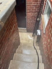 Cleaned basement steps